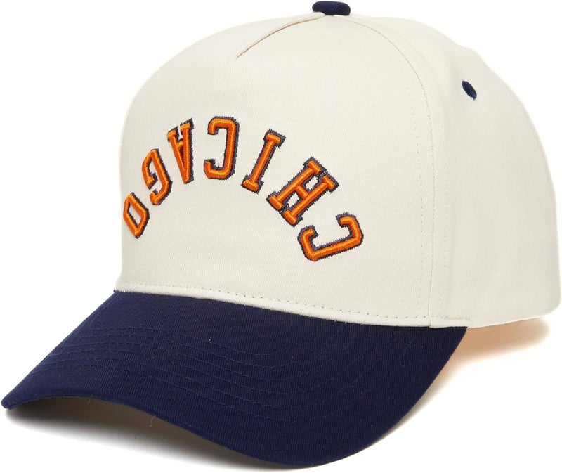 Funky Junque Upside Down City Trucker Hat for Men and Women – Unisex 3D Embroidered Gameday Baseball Cap, Retro Snapback Hats - Image 1